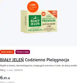 Rossmann BIAŁY JELEŃ Codzienna Pielęgnacja Mydło w kostce z lnem oferta