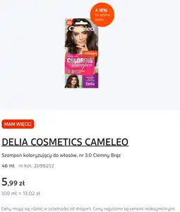 Rossmann DELIA COSMETICS CAMELEO Szampon koloryzujący do włosów, nr 3.0 Ciemny Brąz oferta