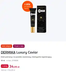 Rossmann DERMIKA Luxury Caviar Krem pod oczy i na powieki, kawiorowy, intensywnie regenerujący oferta