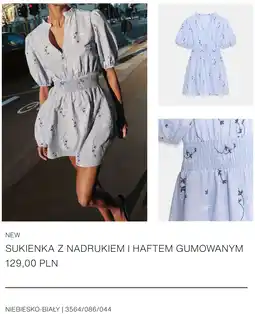 ZARA SUKIENKA Z NADRUKIEM I HAFTEM GUMOWANYM oferta