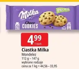 E.Leclerc Ciastka z kawałkami czekolady Milka Pieguski oferta