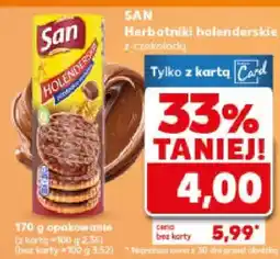 Kaufland Herbatniki holenderskie o smaku czekolada oferta