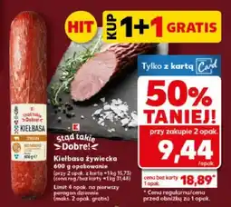 Kaufland Kiełbasa żywiecka 600g opakowanie oferta