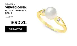 Briju Pierścionek złoto, cyrkonie perła oferta