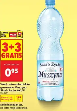 Biedronka Woda mineralna Muszyna oferta
