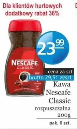 Specjał Kawa Nescafe Classic rozpuszczalna oferta