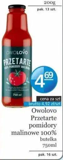 Specjał Owolovo Przetarte pomidory malinowe 100% oferta