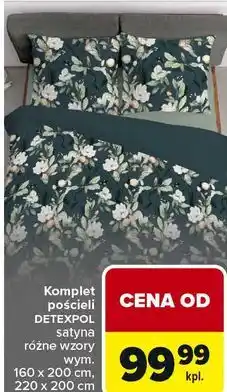 Carrefour Komplet pościeli DETEXPOL satyna wym. 160 x 200 cm, 220 x 200 cm oferta