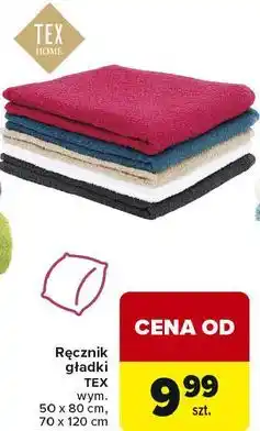 Carrefour Ręcznik gładki TEX oferta