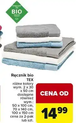 Carrefour Ręcznik bio TEX oferta