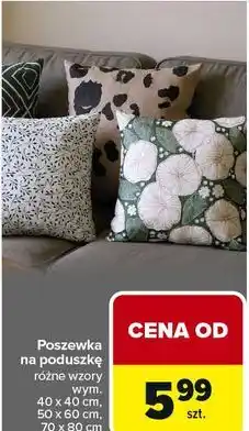 Carrefour Poszewka na poduszkę wym. 40 x 40 cm, 50 x 60 cm, 70 x 80 cm oferta