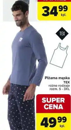 Carrefour Piżama męska TEX różne rodzaje rozm. S - 3XL oferta