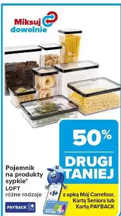 Carrefour Pojemnik na produkty sypkie LOFT różne rodzaje oferta