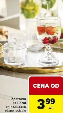 Carrefour Zastawa szklana linia SELENA różne rodzaje oferta
