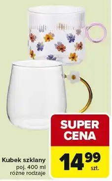 Carrefour Kubek szklany poj. 400 ml różne rodzaje oferta