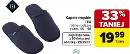 Carrefour Kapcie męskie TEX różne rodzaje rozm. 40 - 46 oferta
