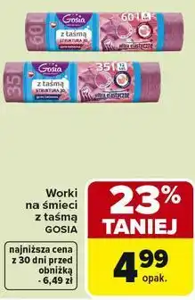 Carrefour Worki na śmieci z taśmą GOSIA oferta