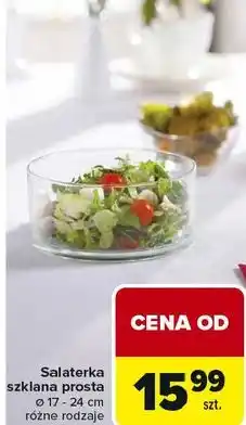 Carrefour Salaterka szklana prosta różne rodzaje oferta
