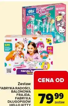 Carrefour Zestaw FABRYKA RADOŚCI, BALONOWA FRAJDA, FABRYKA DŁUGOPISÓW HELLO KITTY oferta