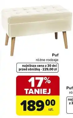 Carrefour Puf różne rodzaje oferta