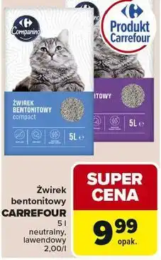 Carrefour Żwirek bentonitowy CARREFOUR 5 l neutralny, lawendowy oferta