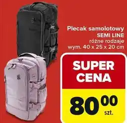 Carrefour Plecak samolotowy SEMI LINE różne rodzaje wym. 40 x 25 x 20 cm oferta
