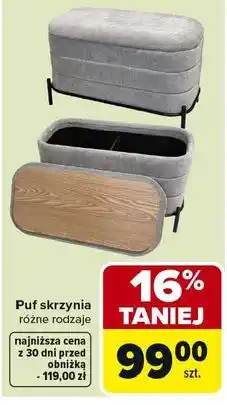 Carrefour Puf skrzynia różne rodzaje oferta