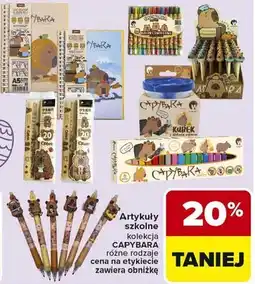 Carrefour Artykuły szkolne kolekcja CAPYBARA różne rodzaje oferta