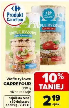 Carrefour Wafle ryżowe Carrefour 100 g (różne rodzaje) oferta