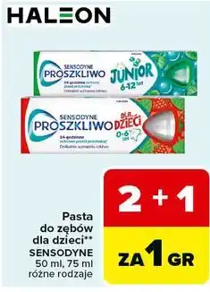 Carrefour Pasta do zębów dla dzieci Sensodyne 50 ml, 75 ml różne rodzaje oferta