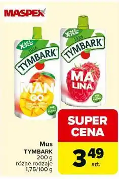 Carrefour Mus Tymbark 200 g, różne rodzaje oferta