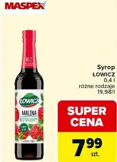 Carrefour Syrop Łowicz 0,4 l (różne rodzaje) oferta