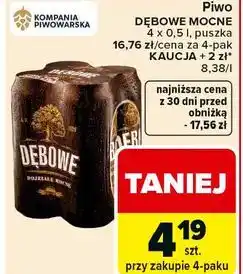 Carrefour Piwo Dębowe Mocne 4 x 0,5 l puszka oferta