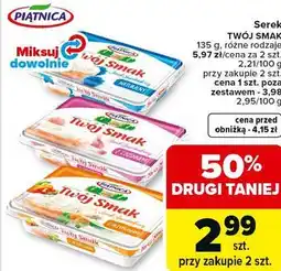 Carrefour Serek TWÓJ SMAK 135 g, różne rodzaje oferta
