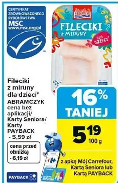 Carrefour Fileciki z miruny dla dzieci Abramczyk oferta