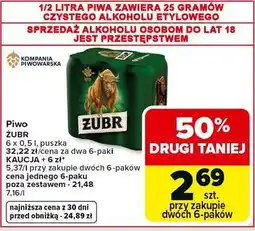 Carrefour Piwo Żubr 6 x 0,5 l, puszka oferta