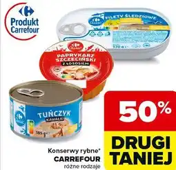 Carrefour Konserwy rybne CARREFOUR różne rodzaje oferta