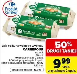 Carrefour Jaja od kur z wolnego wybiegu CARREFOUR rozm. L 10 szt oferta