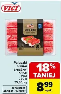 Carrefour Paluszki surimi Śnieżny Krab Vici oferta