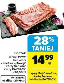 Carrefour Boczek wieprzowy bez kości oferta