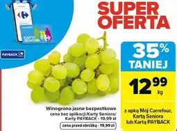 Carrefour Winogrona jasne bezpestkowe oferta