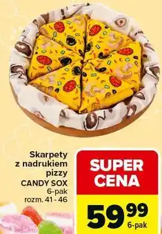 Carrefour Skarpety z nadrukiem pizzy CANDY SOX oferta