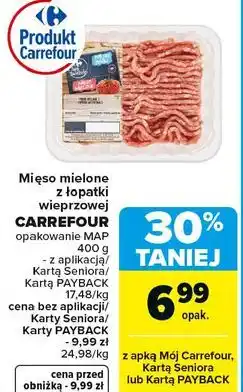 Carrefour Mięso mielone z łopatki wieprzowej Carrefour oferta