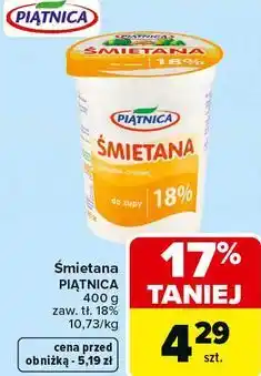 Carrefour Śmietana Piątnica 18% oferta