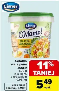 Carrefour Sałatka warzywna Lisner 500 g z jajkiem, z groszkiem oferta