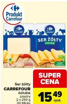 Carrefour Ser żółty Carrefour Gouda plastry oferta