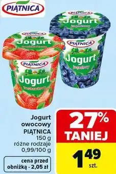 Carrefour Jogurt owocowy PIĄTNICA 150 g różne rodzaje oferta