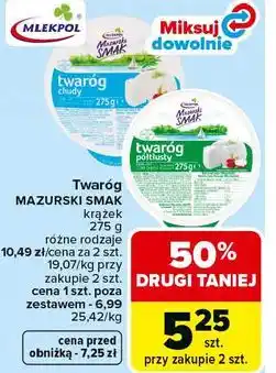 Carrefour Twaróg Mazurski Smak krążek oferta