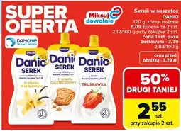 Carrefour Serek w saszetce DANIO 120 g, różne rodzaje oferta