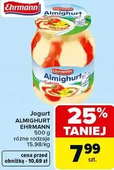 Carrefour Jogurt ALMIGHURT EHRMANN 500 g różne rodzaje oferta